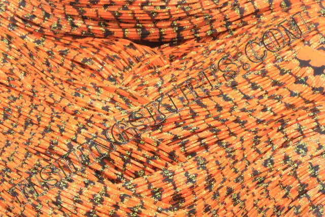 Orange Barbed Wire Gold Glitter Scale