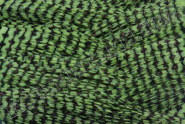 Bright Chartreuse Barbed Wire Gold Glitter