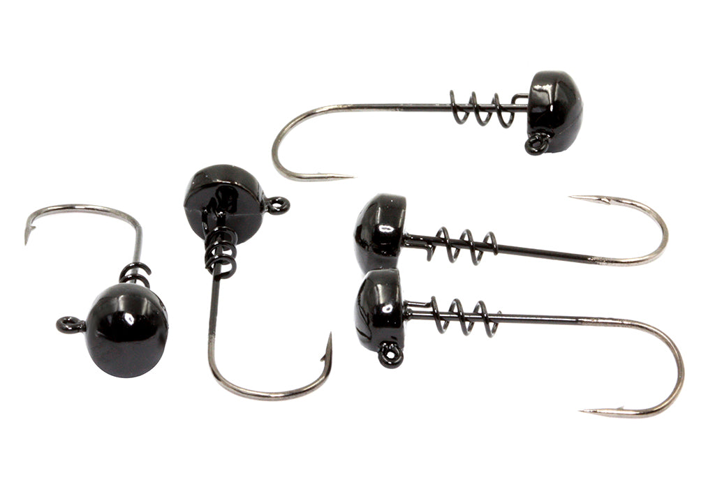 BOSS Screw Cap Jig Head Black 5 pk