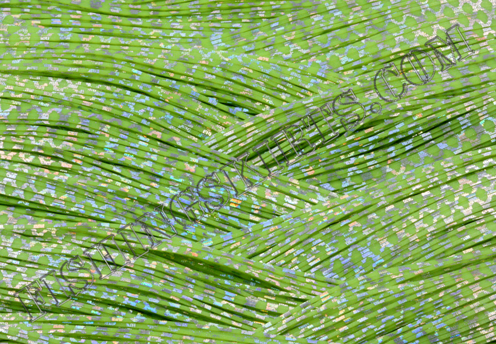 Bright Green Chartreuse Silver Chrome Fish Scale