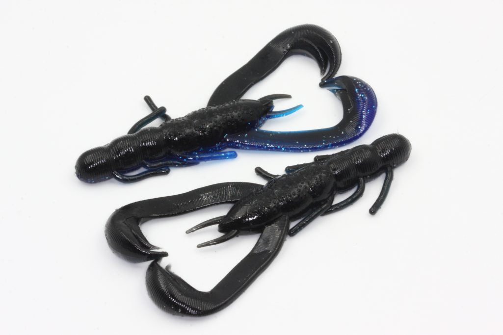 V&M Wild Craw Black Blue Silver 4" 7pk
