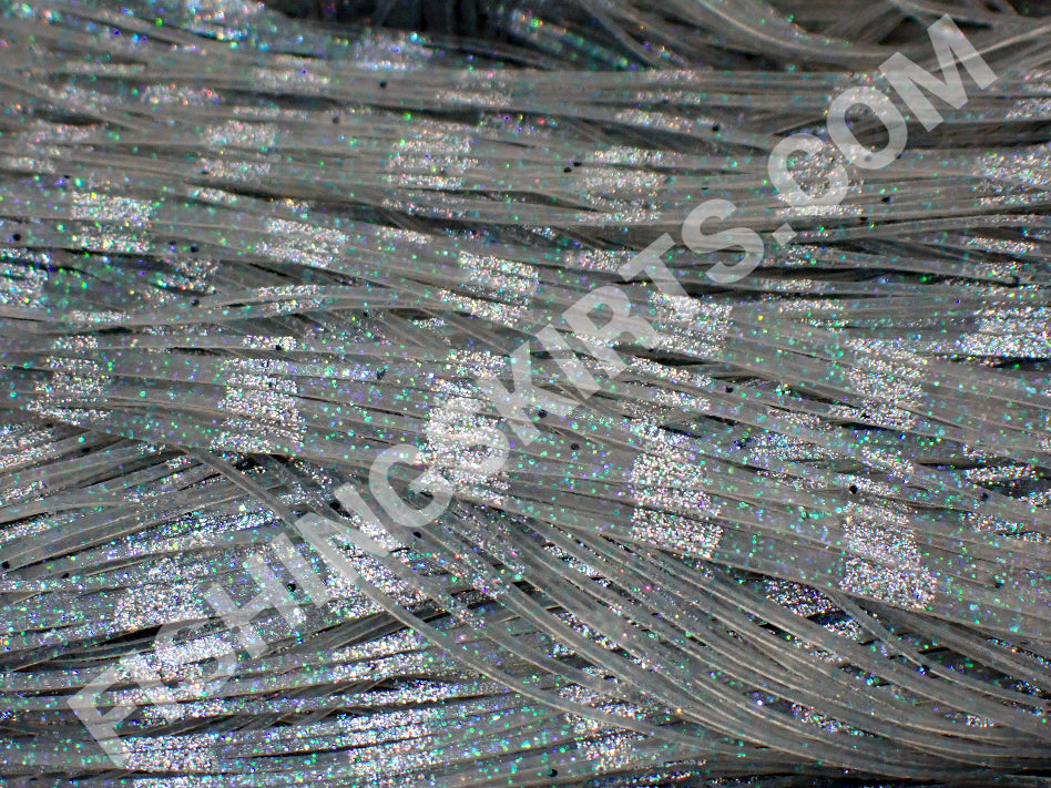 Smoke Purple Green Crystal Silver Glitter Bars