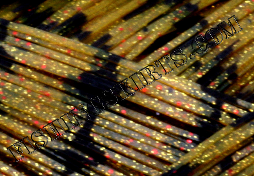 Pumpkin Half Wire Red & Gold Glitter