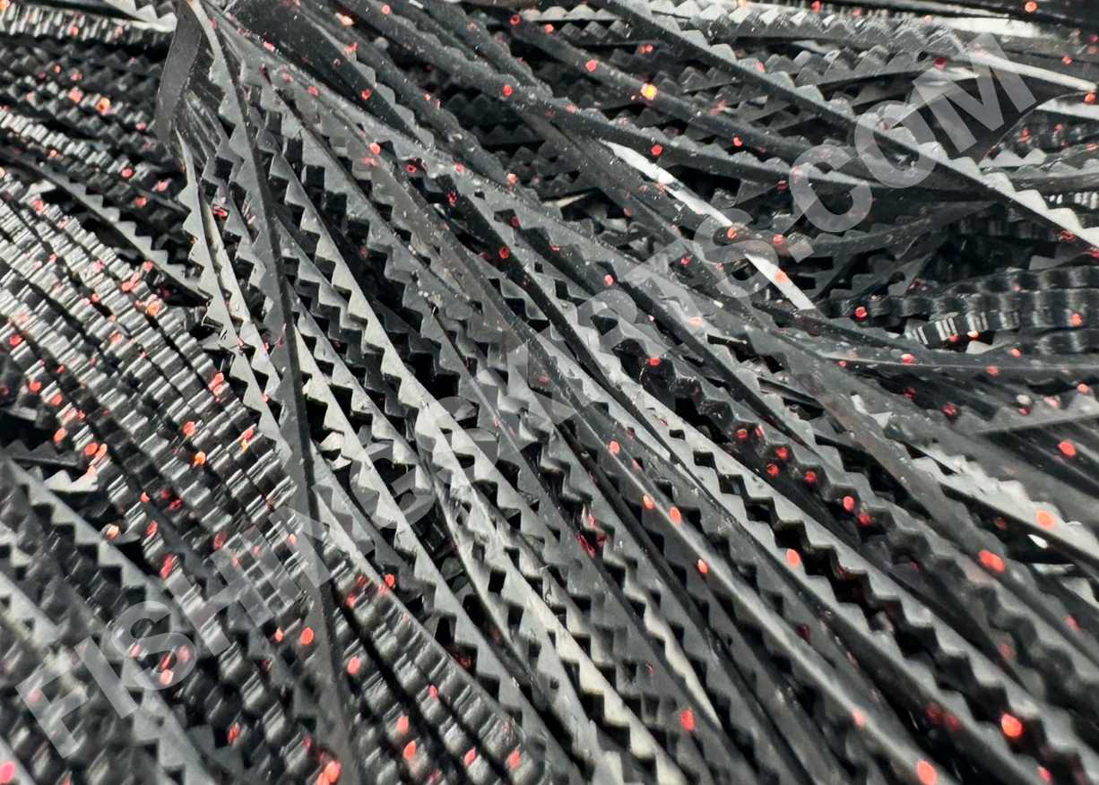 Textured Black Red Glitter