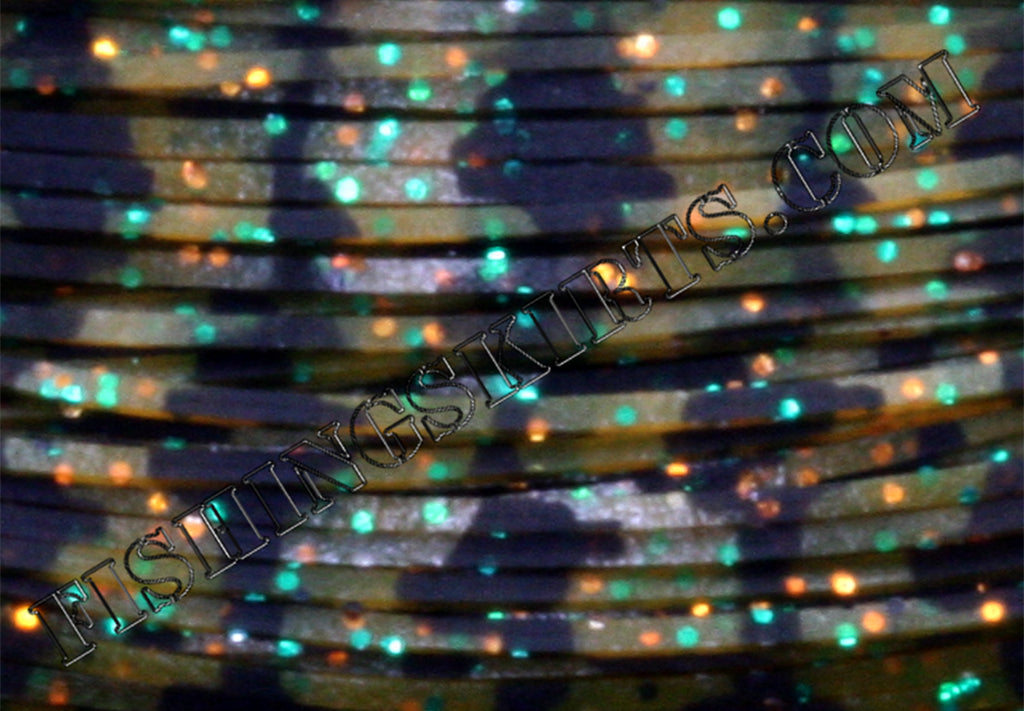 Pumpkin Barbed Wire Green & Orange Glitter
