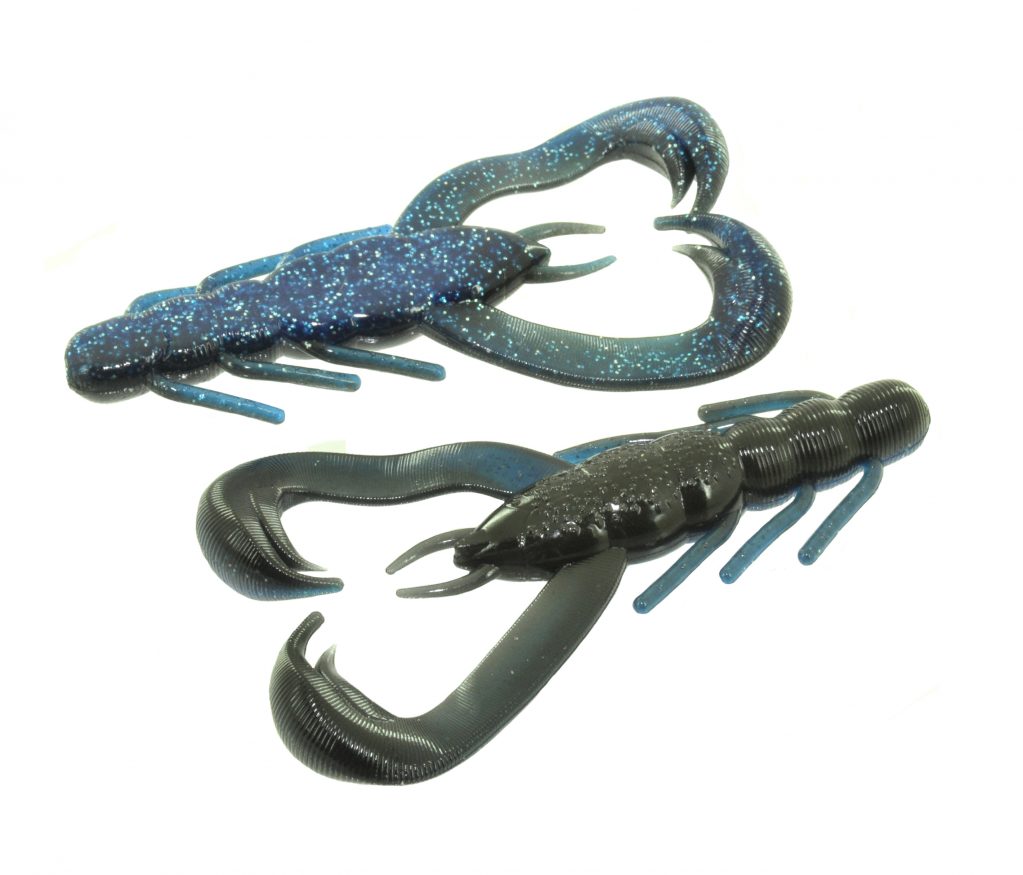 V&M Wild Craw Black Blue Swirl 4" 7pk