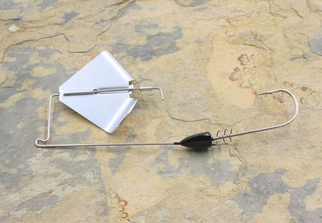 BOSS Amphibian Buzz Bait Black 1/4 oz Silver Blade