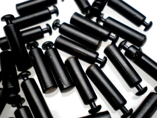 small mushroom rattle black 20 pk