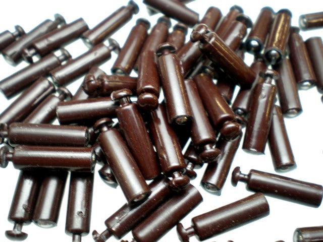 small mushroom rattle brown 20 pk