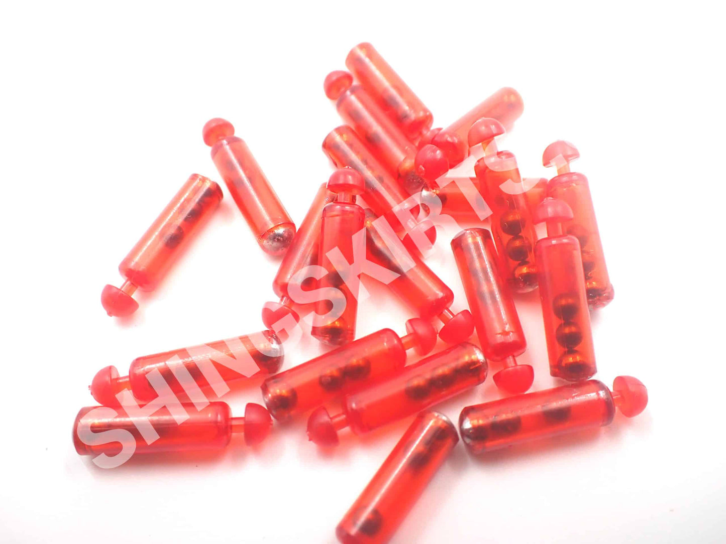 small mushroom rattle red 20 pk