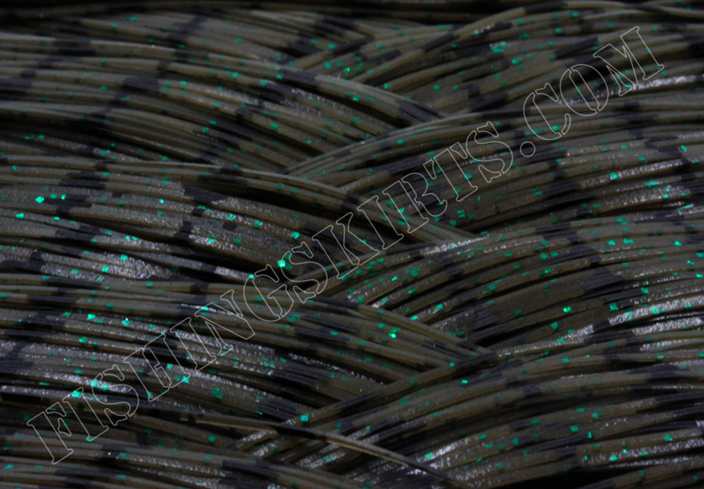 Army Green Pumpkin Half Wired Green Glitter