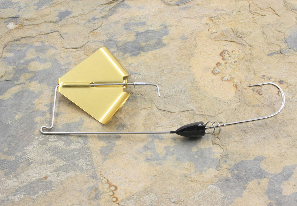 BOSS Amphibian Buzz Bait Black 1/4 oz Gold Anodized Blade