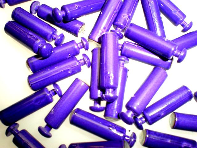 small mushroom rattle purple 20 pk