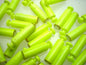 small mushroom rattle chartreuse 20 pk