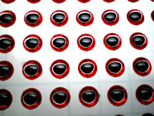 BOSS 100 pack Fish eye red silver ring