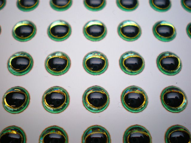 BOSS 100 pack Fish Eye natural green gold ring