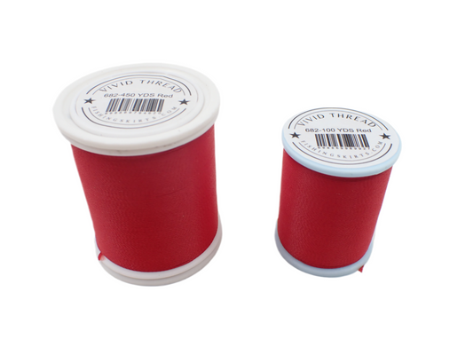 Vivid Jig Tying Thread Red Size D